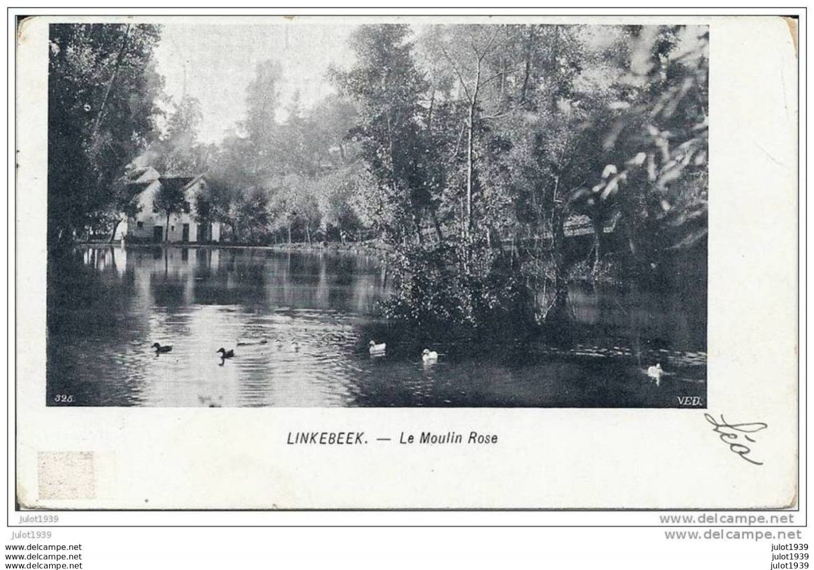 LINKEBEEK ..-- VL. Brt ..-- Le Moulin Rose . Vers SAINT - JOSSE ( Melle Joséphine LOUIS ) . Voir Verso . - Linkebeek