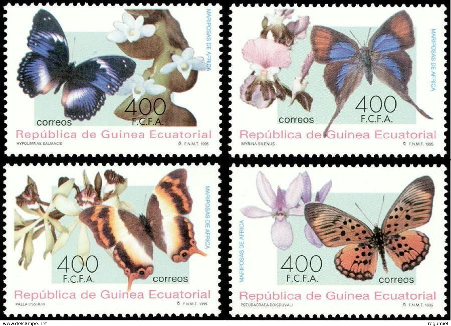 Guinea Ecuatorial 199/202 ** Mariposas. 1995 - Guinée Equatoriale