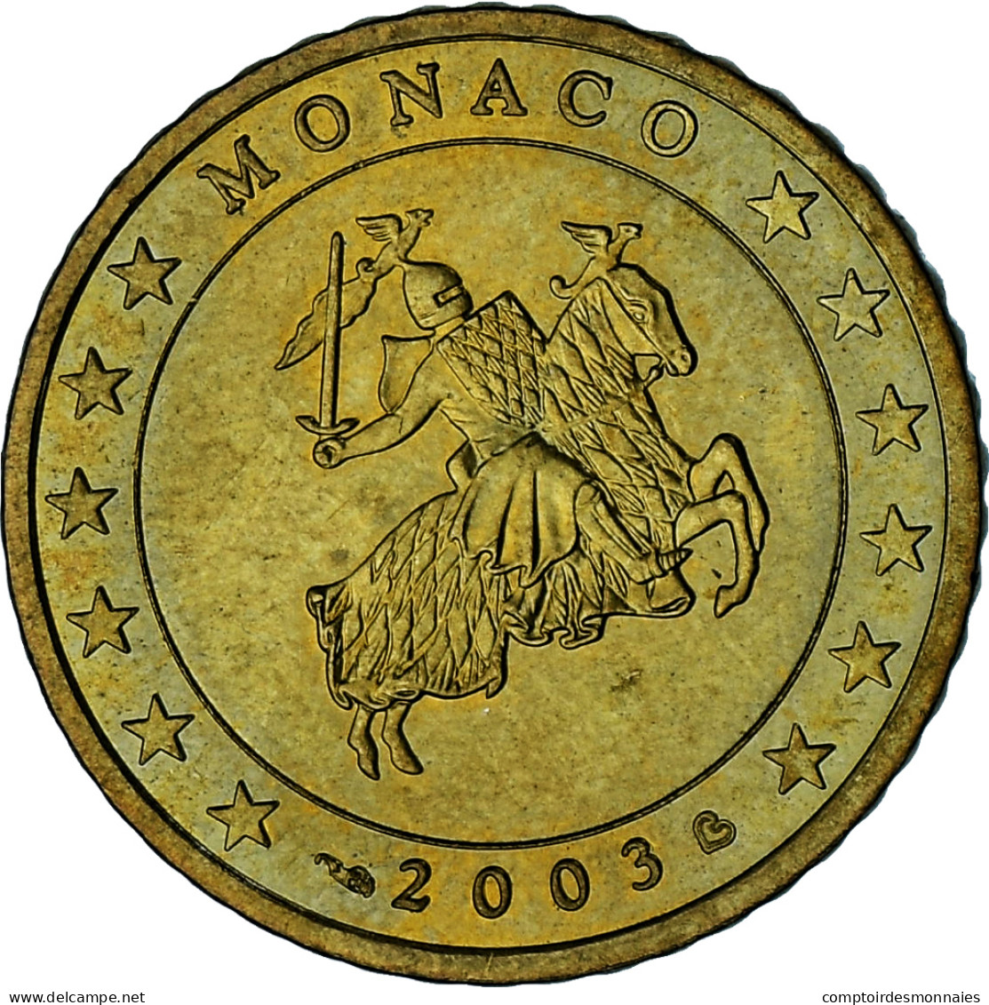 Monaco, Rainier III, 50 Euro Cent, 2003, Paris, SUP, Laiton, Gadoury:MC177 - Monaco