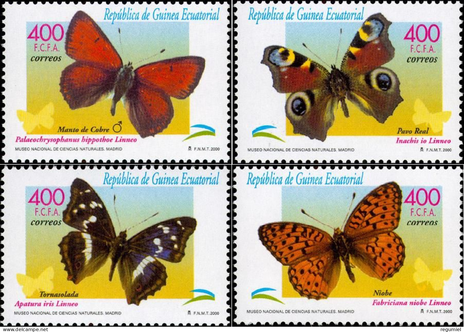 Guinea Ecuatorial 267/270 ** Mariposas. 2000 - Guinée Equatoriale