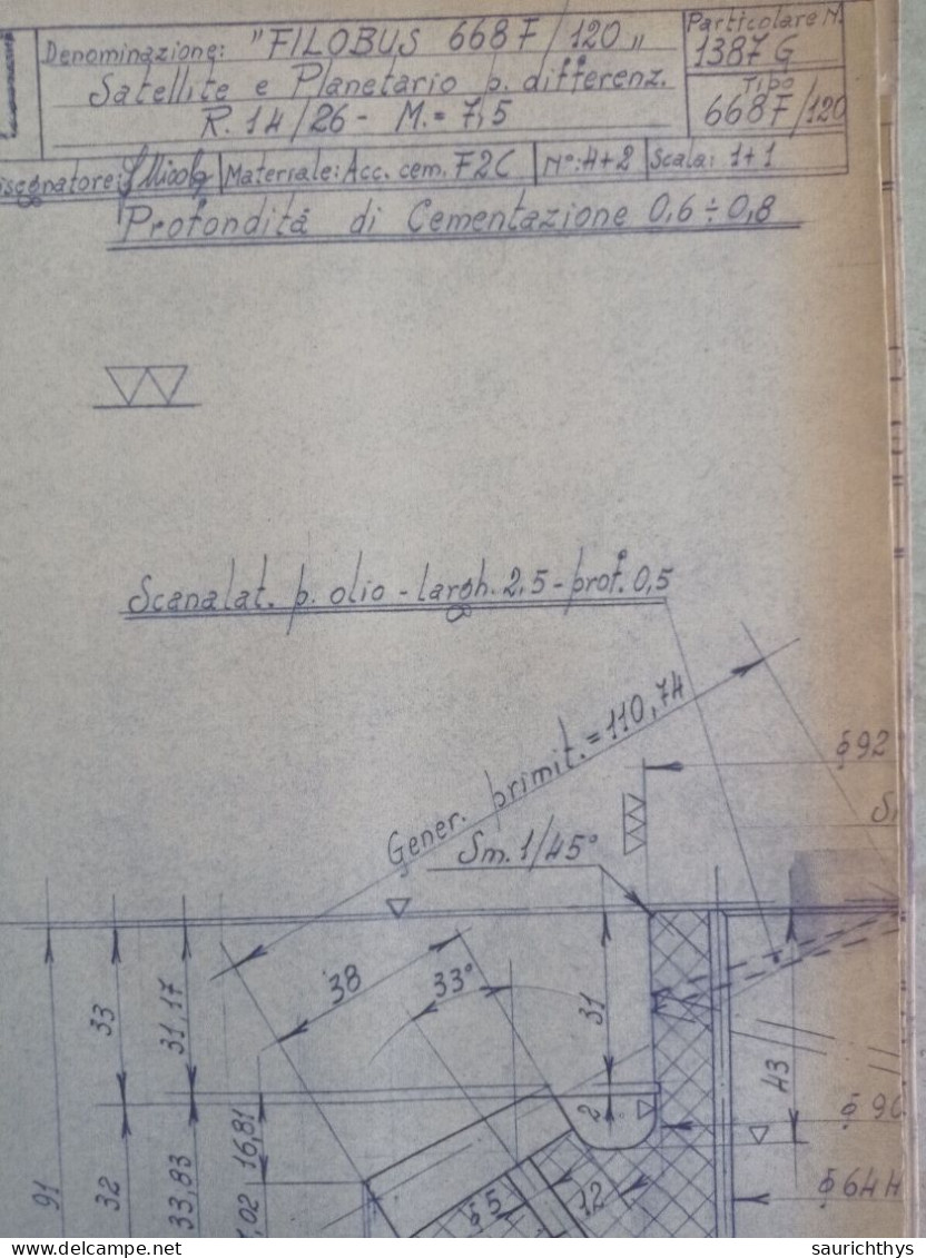 Cartella Documenti Fiat 666 668 680 682 Disegni Tecnici In Copie Conformi Originali D'epoca - Máquinas