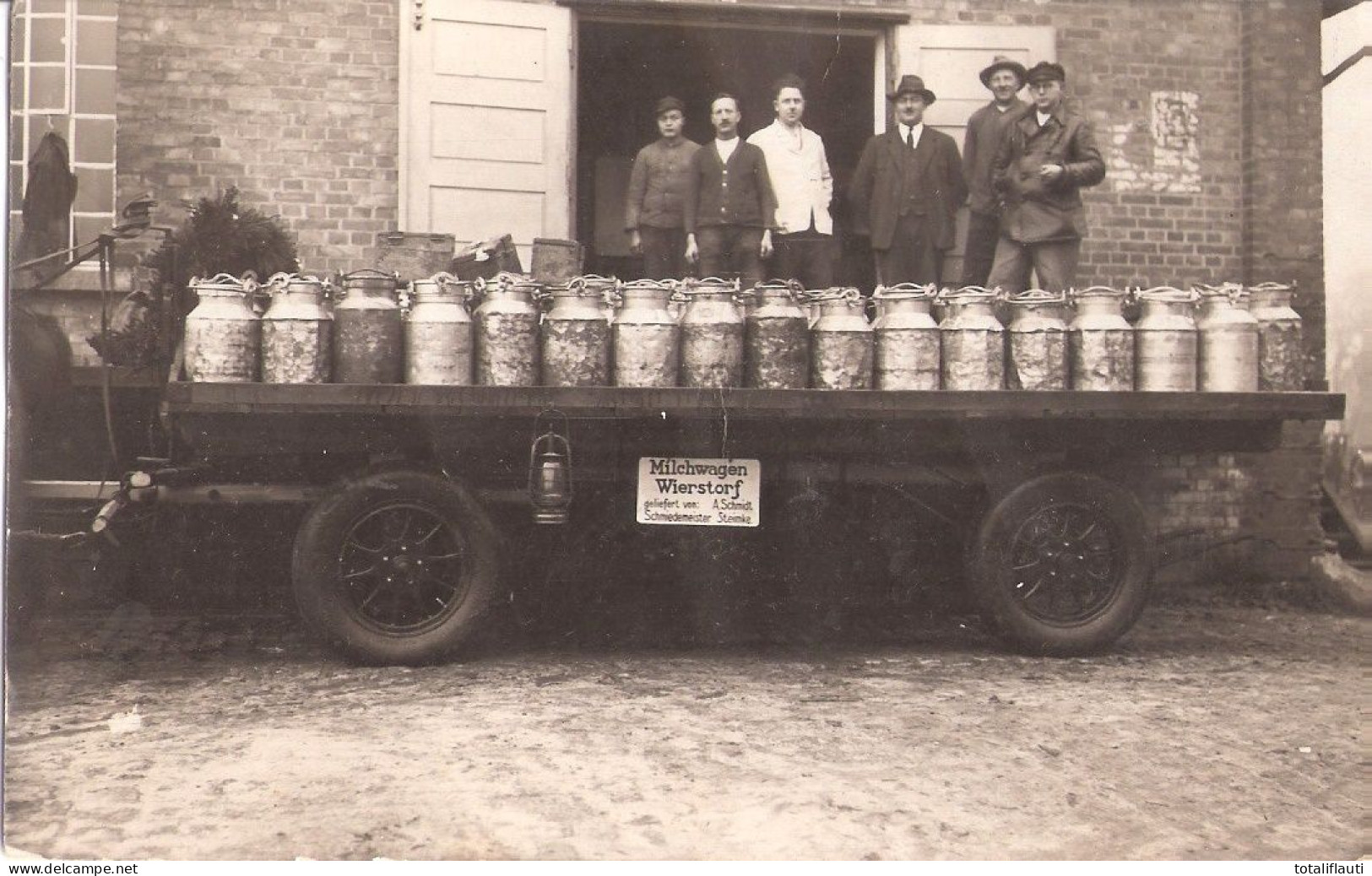 WIERSTORF Gem Oberndorf Ldkr Gifhorn Milchwagen Geliefert Von Schmiedemeister Schmidt Steimke Original Private Fotokarte - Gifhorn