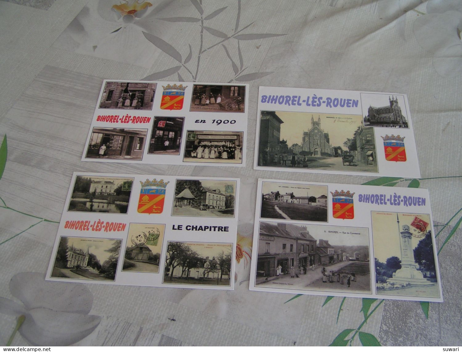 Lot De 4 Cartes Postales Bihorel Des Salons Toutes Collections église Notre Dame, Le Chapitre... - Bihorel
