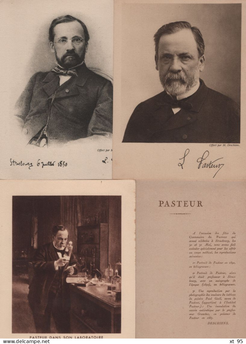 Pasteur - 7 Gravures Dont 4 En Couleurs Avec Petite Brochure Retracant Les Grand Evenements De Sa Vie - Other & Unclassified