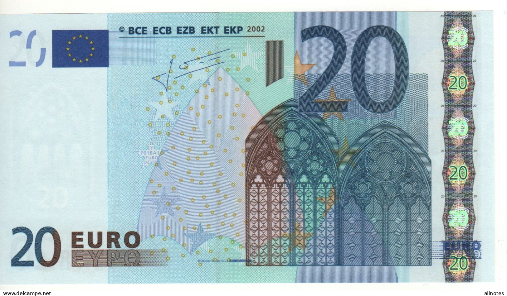 20 EURO  "X"  Germany    Trichet     P 018 A1   X34  /  FDS - UNC - 20 Euro