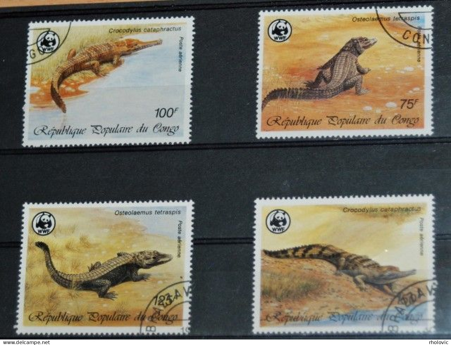 CONGO 1987, WWF, Animals, Crocodiles, Mi #1063-6, Used - Usados