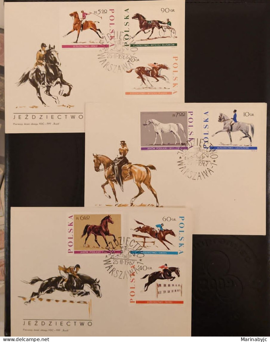 SD)POLAND. HORSES. HORSE RIDERS. FDC. - Collections