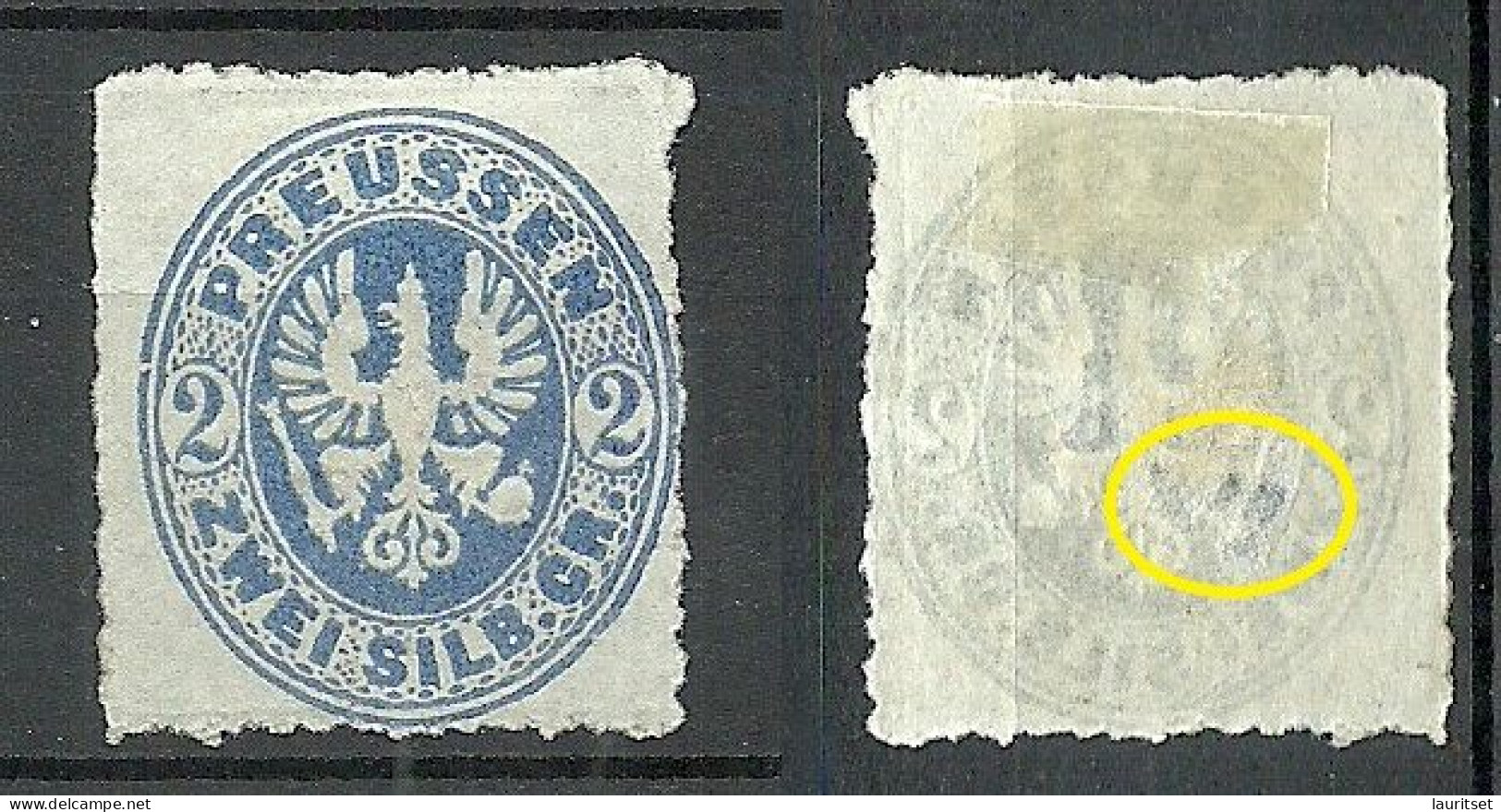 Deutschland Germany Preussen 1862 Michel 17 * Adlerzeichnung NB! Small Thinned Spot! - Ungebraucht