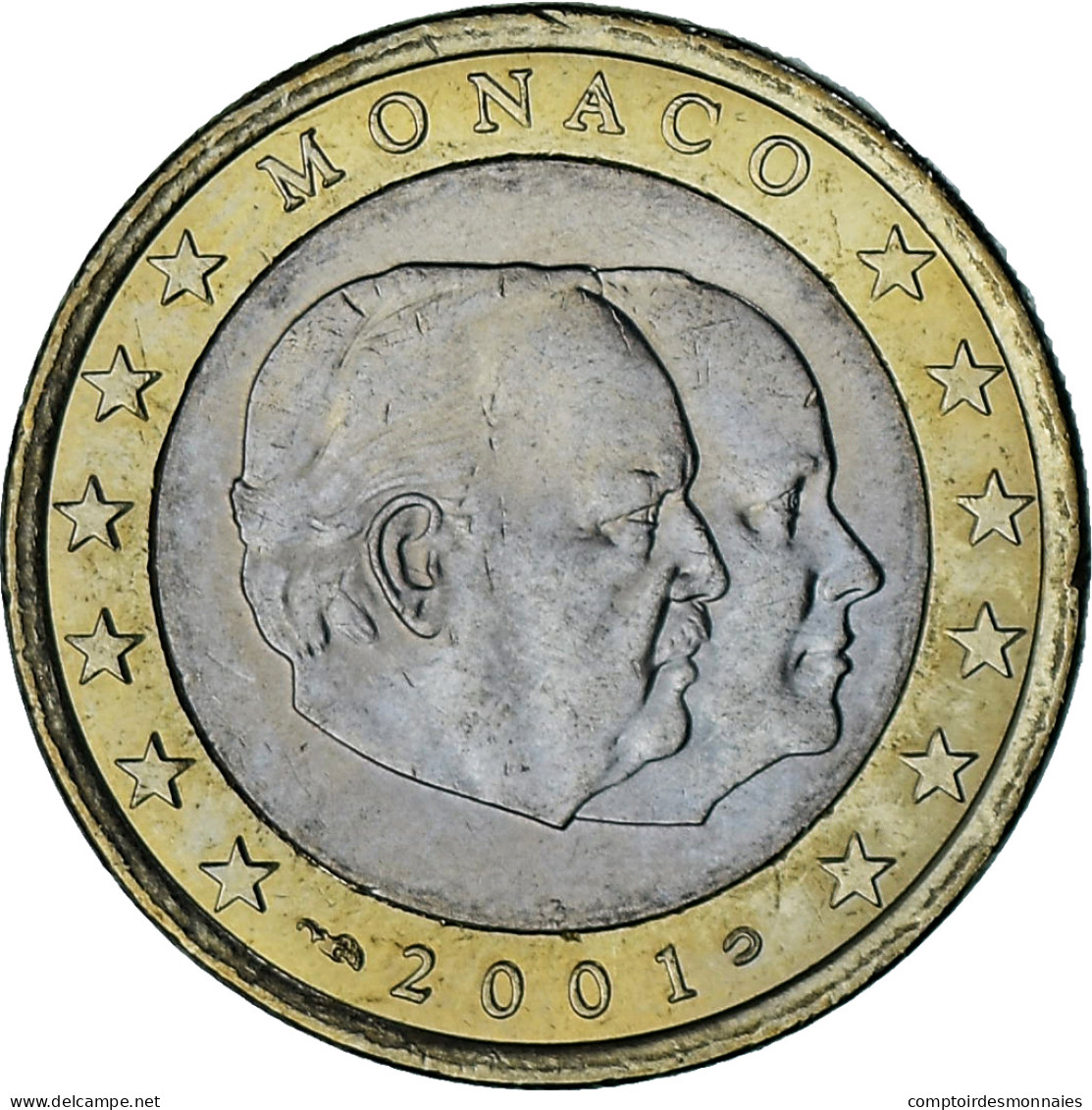 Monaco, Rainier III, Euro, 2001, Paris, SUP, Bimétallique, Gadoury:MC178 - Monaco