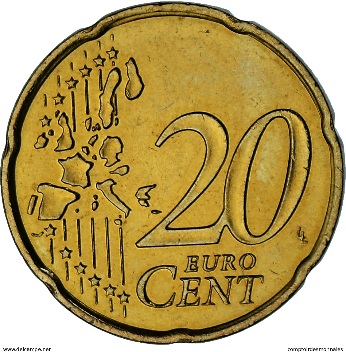 Monaco, Rainier III, 20 Euro Cent, 2001, Paris, SUP, Laiton, Gadoury:MC176 - Monaco