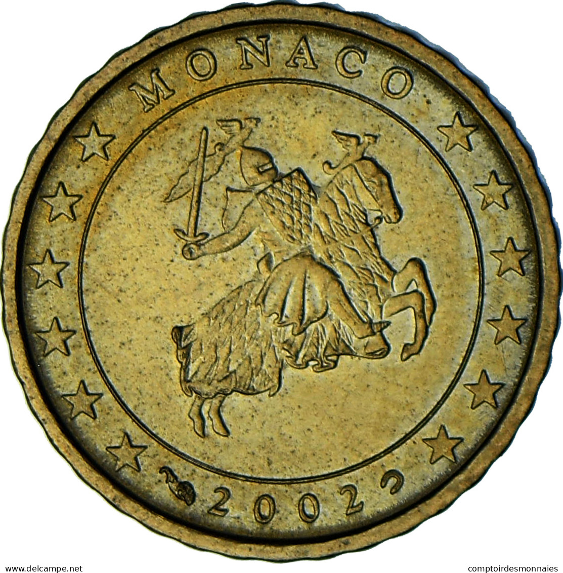 Monaco, Rainier III, 10 Euro Cent, 2002, Paris, TTB+, Laiton, Gadoury:MC175 - Monaco