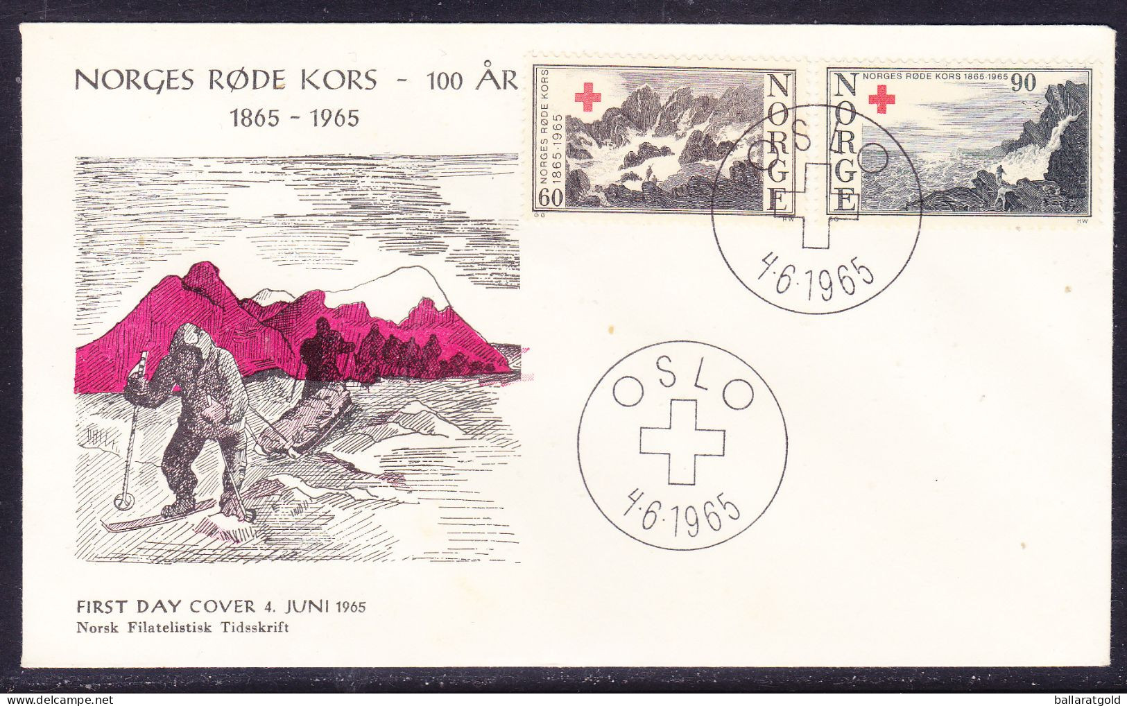 Norway 1965 Red Cross First Day Cover - Cartas & Documentos