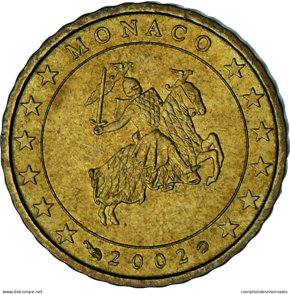 Monaco, Rainier III, 10 Euro Cent, 2002, Paris, TTB+, Laiton, Gadoury:MC175 - Monaco