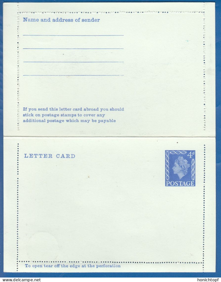 England; Letter Card; 4d - Altri & Non Classificati