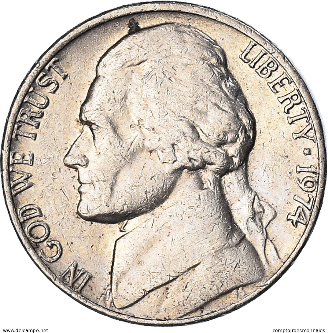 Monnaie, États-Unis, 5 Cents, 1974 - 1938-…: Jefferson