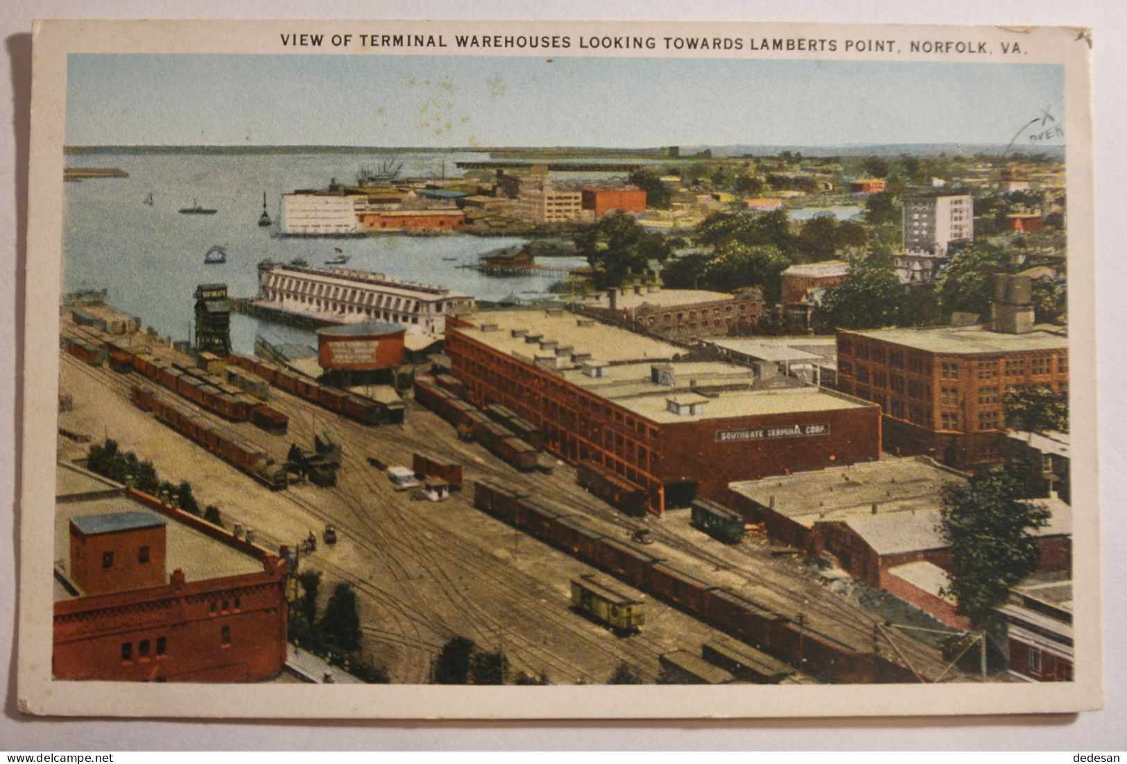 Cpsm Petit Format Couleur View Of Terminal Warehouses Looking Towards Lamberts Point, Norfolk VA - NOUF5 - Norfolk