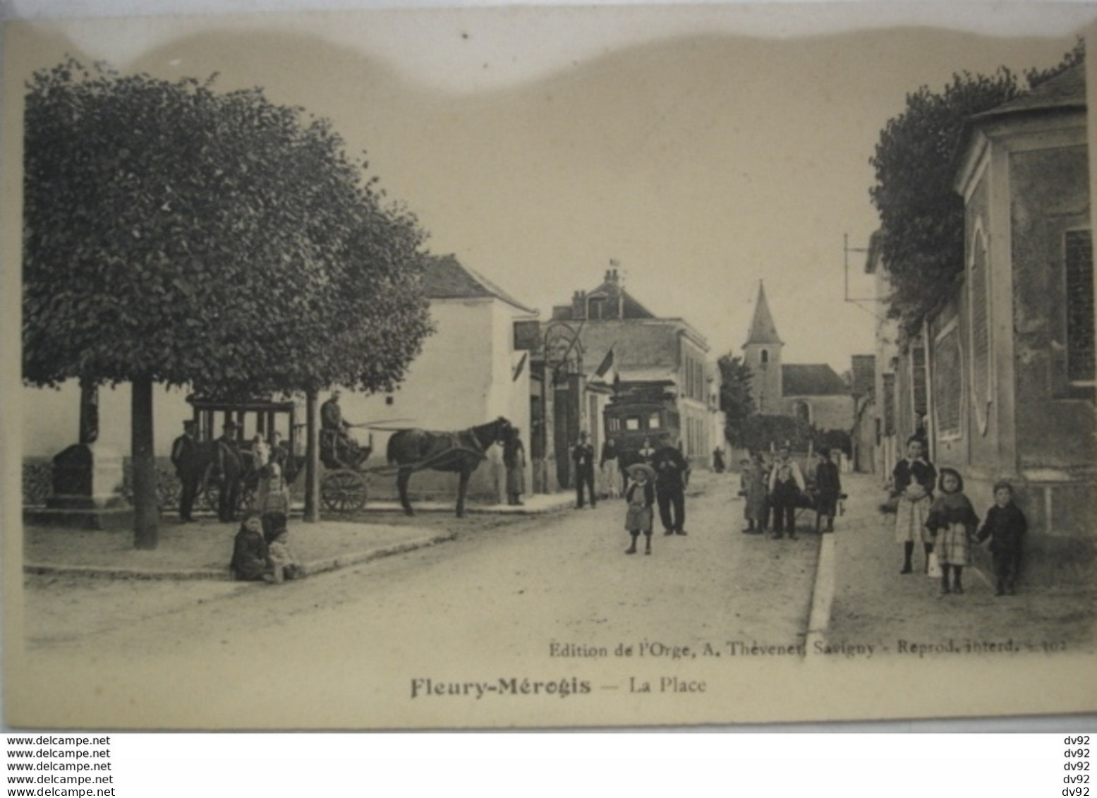 ESSONNE FLEURY MEROGIS LA PLACE ATTELAGE BEAU PLAN - Fleury Merogis