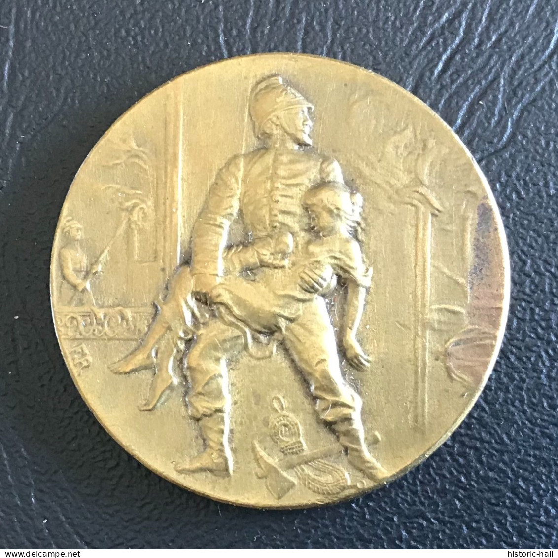 Medaille Dit « de Table » - Sapeur Pompier XIXe - Bronze - Firemen