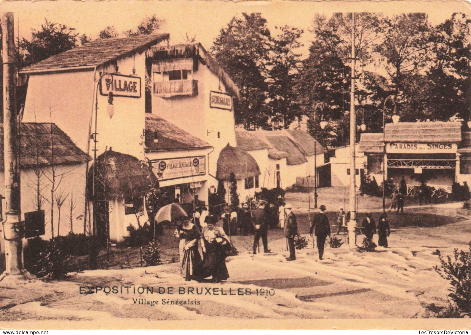 BELGIQUE - Exposition De Bruxelles 1910 - Village Sénégalais - Carte Postale Ancienne - Wereldtentoonstellingen