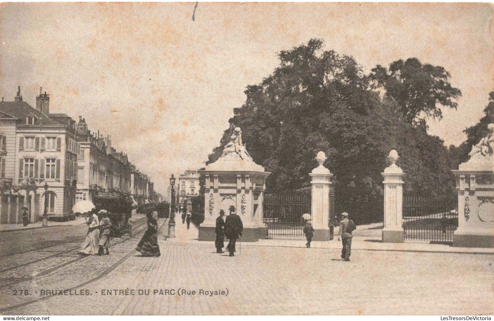 BELGIQUE - Bruxelles - Entrée Du Parc - Carte Postale Ancienne - Parks, Gärten