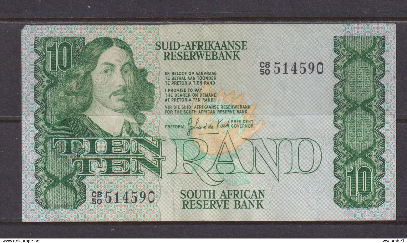 SOUTH AFRICA  -  1978-93 10 Rand Circulated Banknote As Scans - Afrique Du Sud