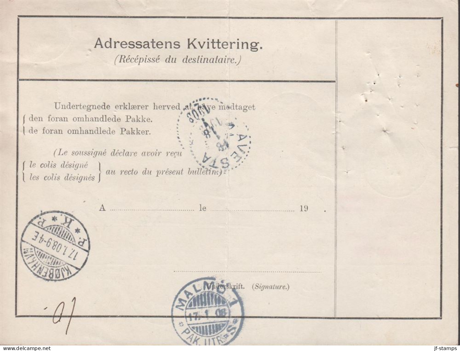 1908. DANMARK. King Frederik VIII. 3 Ex 20 Øre + 3 Ex 5 Øre As 75 øre Franking On Adressebrev ... (Michel 55) - JF444502 - Brieven En Documenten