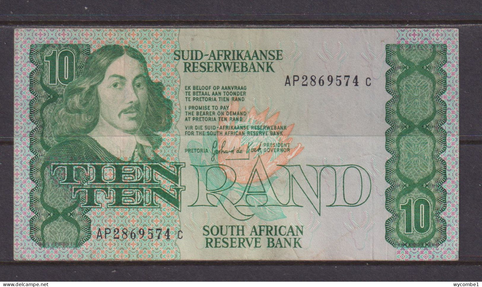 SOUTH AFRICA  -  1978-93 10 Rand Circulated Banknote As Scans - South Africa