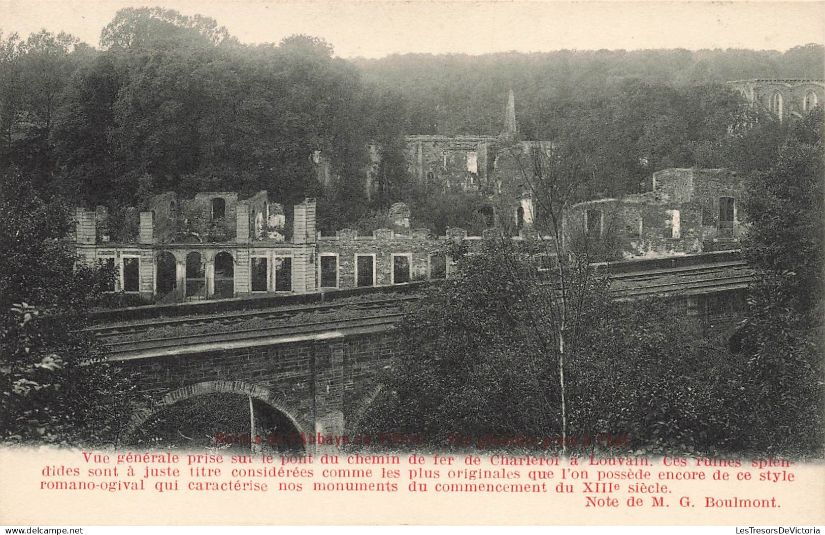 BELGIQUE - Abbaye De Villers - Pont Du Chemin De Fer De Charleroi - Carte Postale Ancienne - Villers-la-Ville