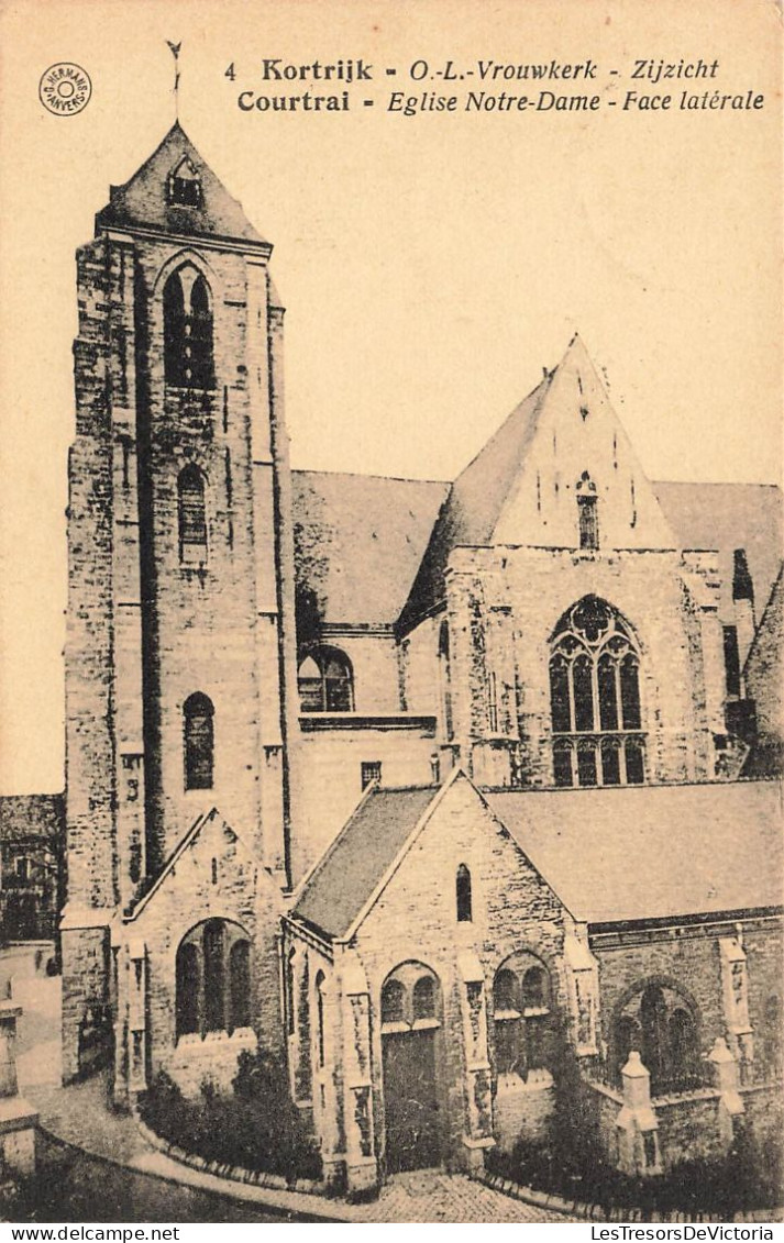 FRANCE - Courtrai - Eglise Notre-Dame - Face Latérale - Carte Postale Ancienne - Lourdes