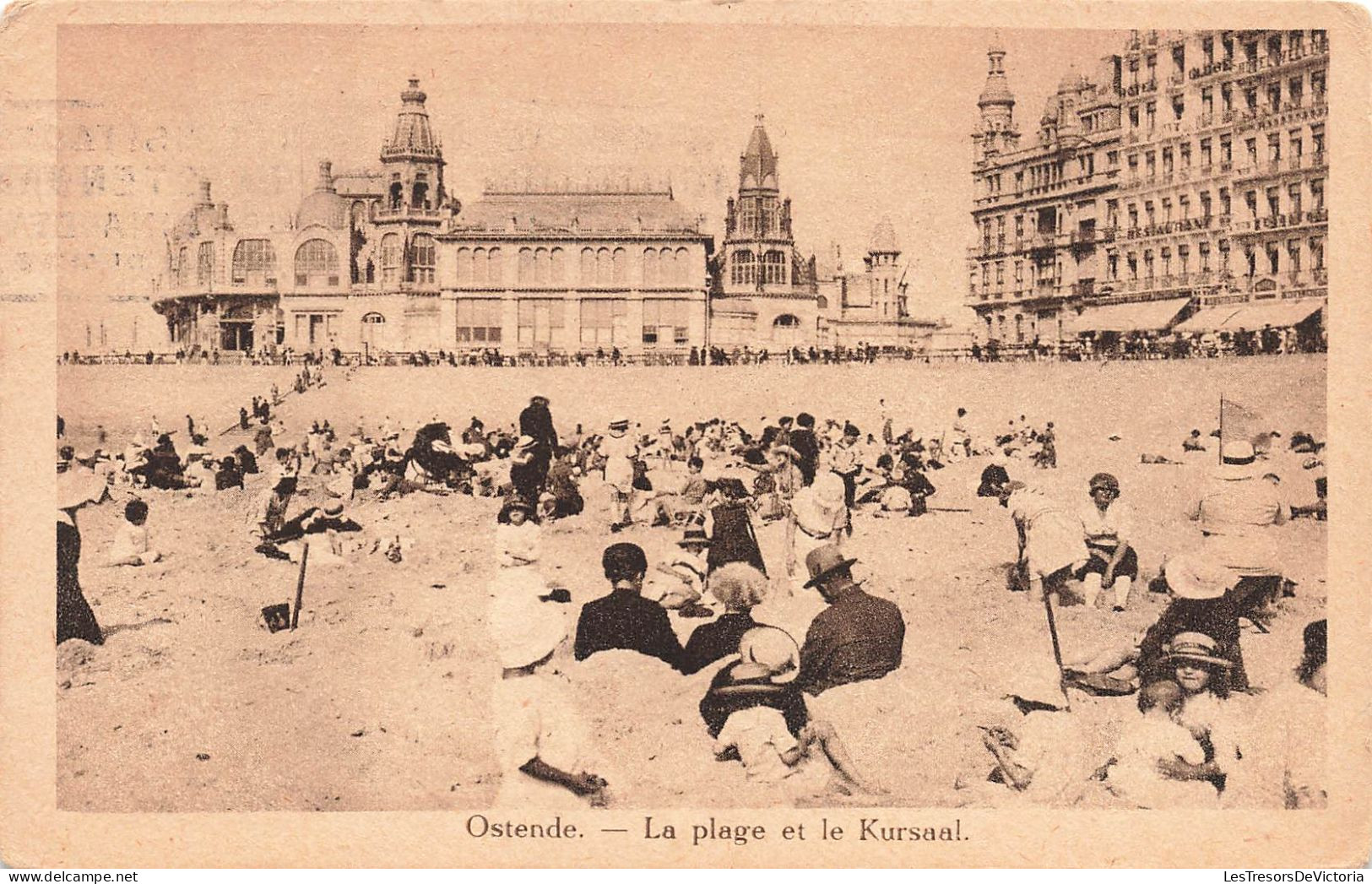 BELGIQUE - Ostende - La Plage Et Le Kursaal - Animé - Carte Postale Ancienne - Oostende