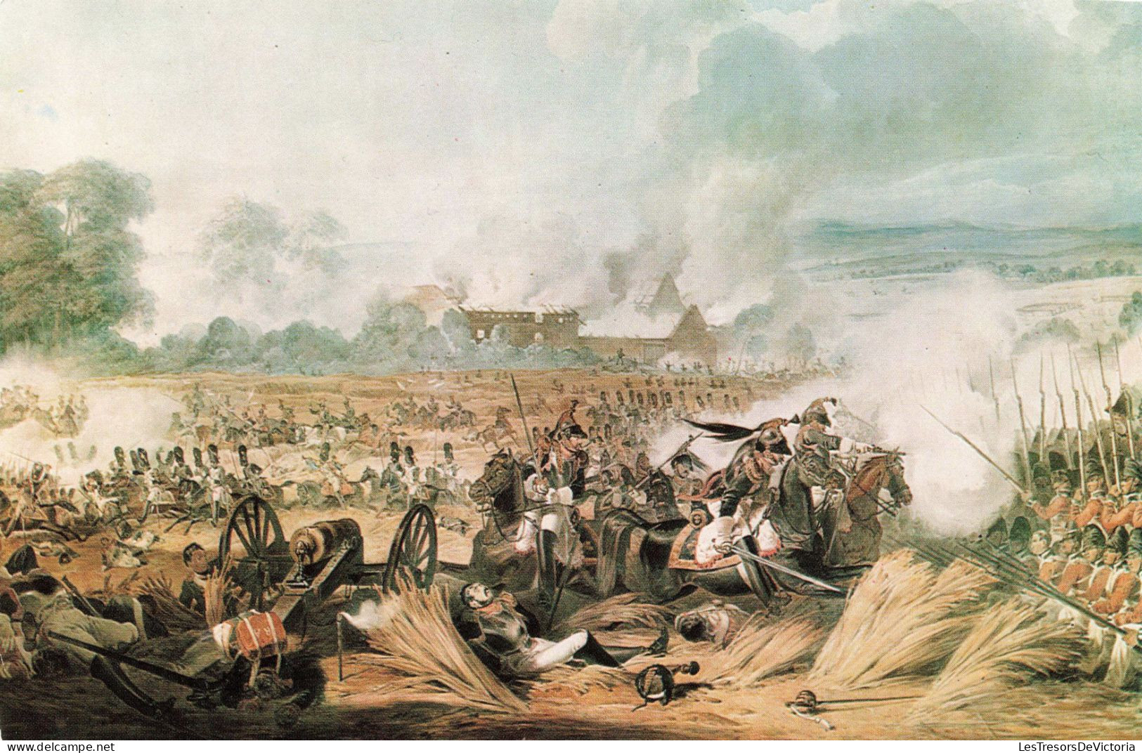 HISTOIRE - The Battle Of Waterloo, 18 June 1815 - Attack On The British Squares By The French - Carte Postale Ancienne - Geschiedenis