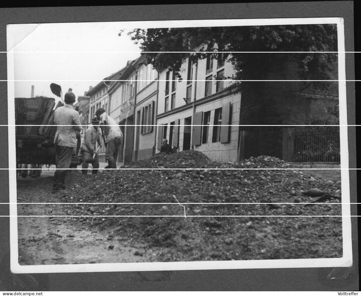 9x orig. XL Foto 1938 Überschwemmung Wolkenbruch Sangerhausen 1938 Gasthof zum Adler Innenstadt Ortspartie