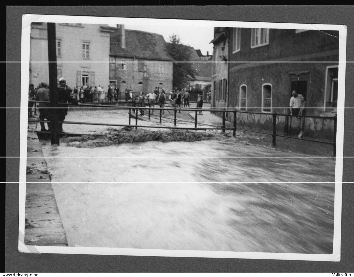 9x orig. XL Foto 1938 Überschwemmung Wolkenbruch Sangerhausen 1938 Gasthof zum Adler Innenstadt Ortspartie