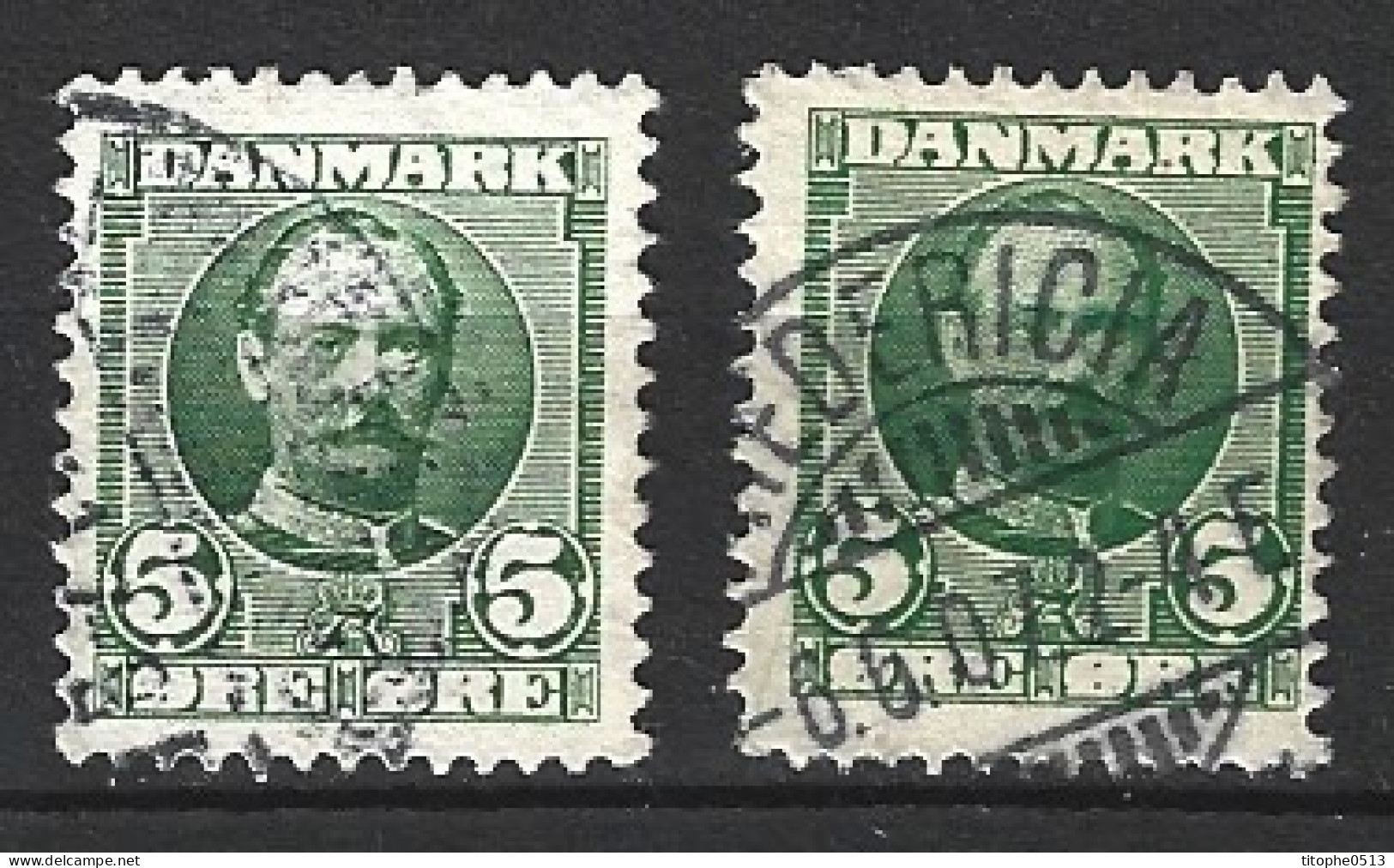 DANEMARK. N°55 De 1907-12 Oblitérés. Frédéric VIII. - Gebraucht