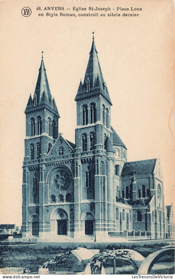 BELGIQUE - Anvers - Eglise St-Joseph - Place Loos En Style Roman - Carte Postale Ancienne - Antwerpen