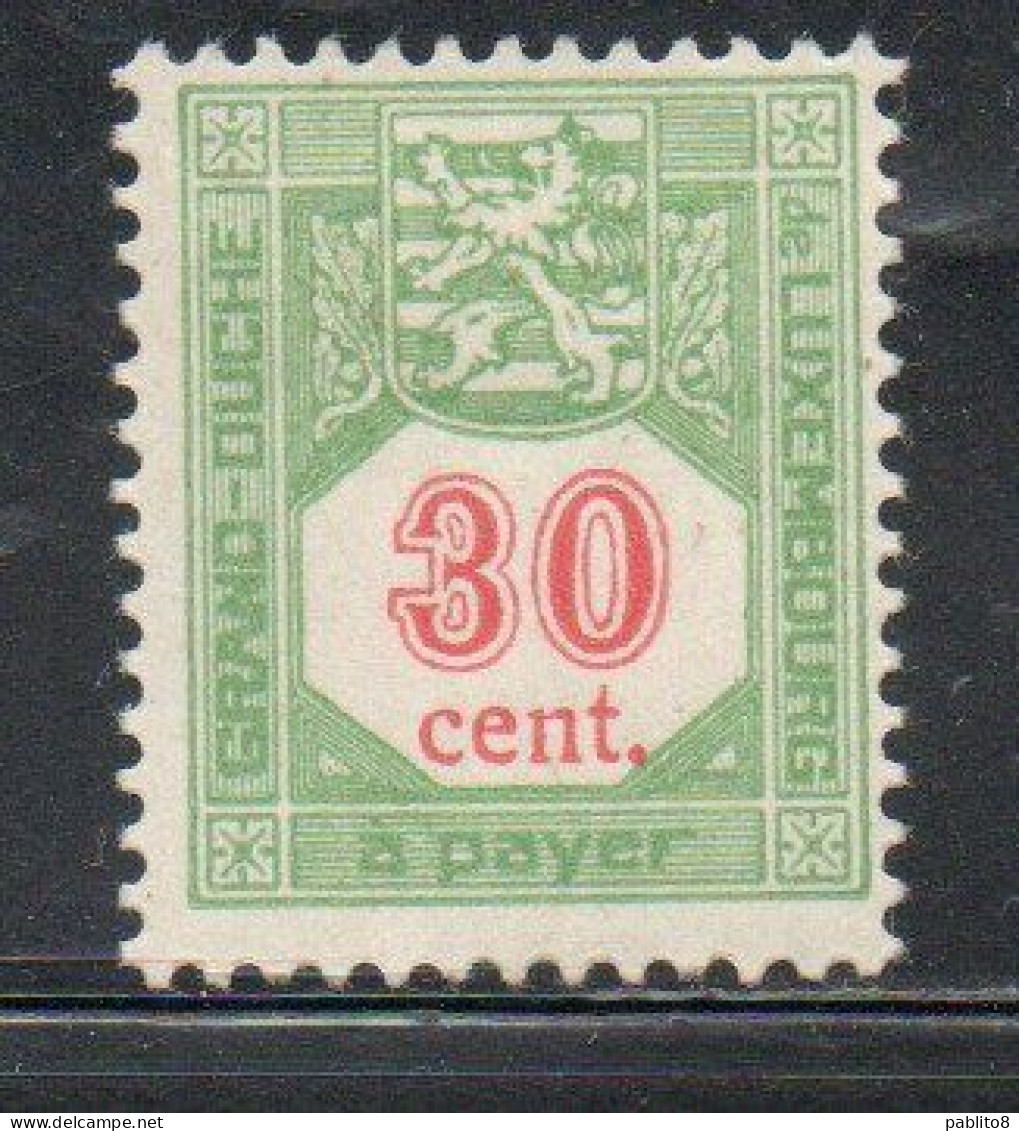 LUXEMBOURG LUSSEMBURGO 1921 1935 POSTAGE DUE STAMPS TAXE ARMOIRIES COAT OF ARMS 30c MH - Dienstmarken