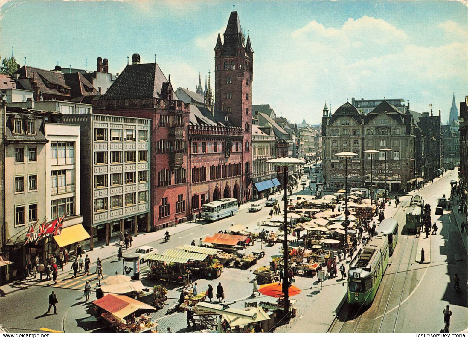 SUISSE - Bâle Campagne - Basel - Marktplatz Und Rathaus - Colorisé - Carte Postale - Otros & Sin Clasificación