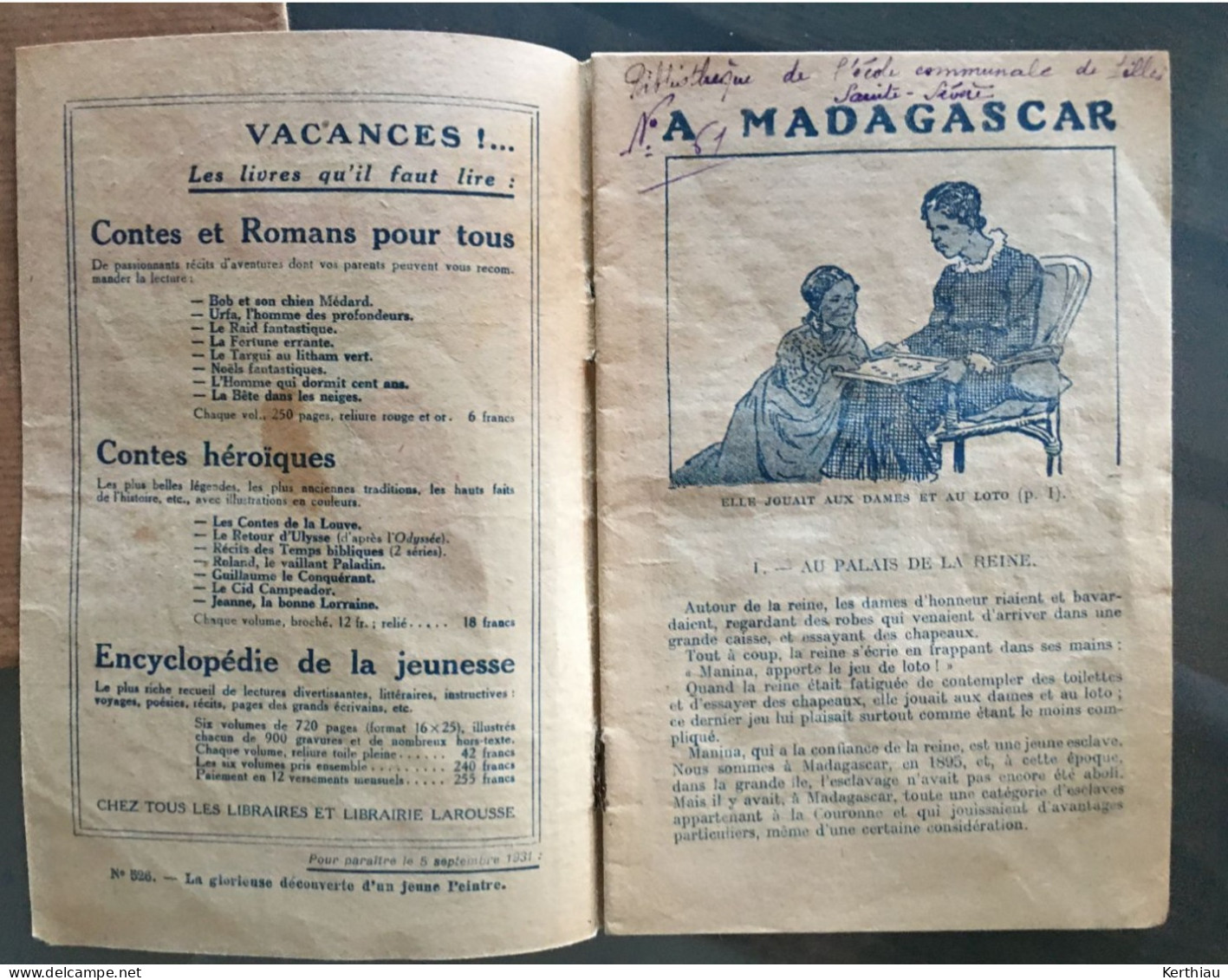 Henri Pellier, A Madagascar. Les Livres Roses Pour La Jeunesse, N°525 - 1931 - Bibliothèque Rose