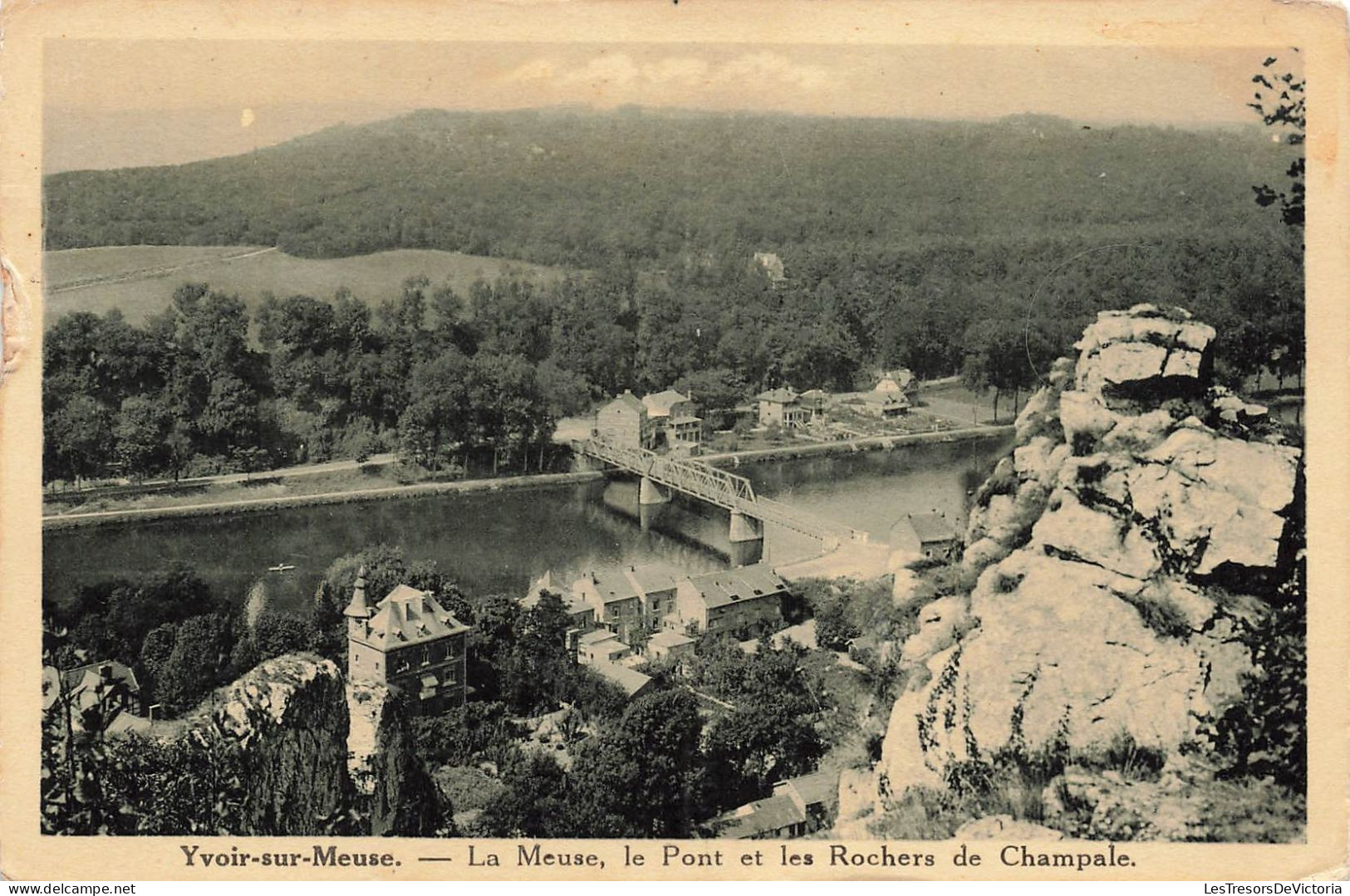 BELGIQUE - Yvoir-sur-Meuse - La Meuse - Le Pont Et Les Rochers De Champale - Carte Postale Ancienne - Dinant