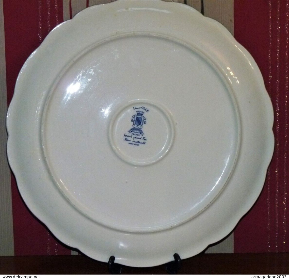 SUPERBE GRAND PLAT LUNEVILLE KG SPECIAL GRAND FEU DECOR INALTERABLE TBE 31 Cm - Lunéville (FRA)