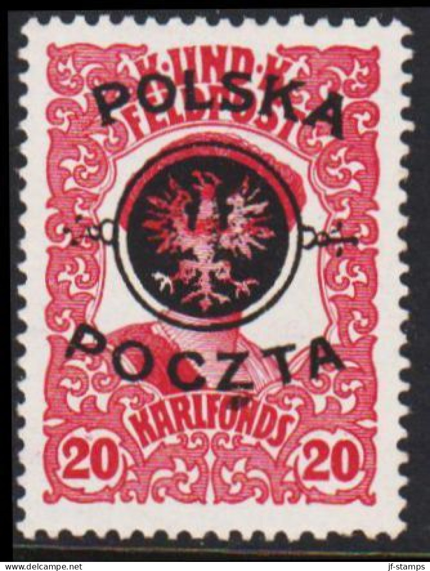 1918. POLSKA. POLSKA POCZTA / K UND K FELDPOST 20 H Never Hinged. (Michel 18) - JF536485 - Nuevos