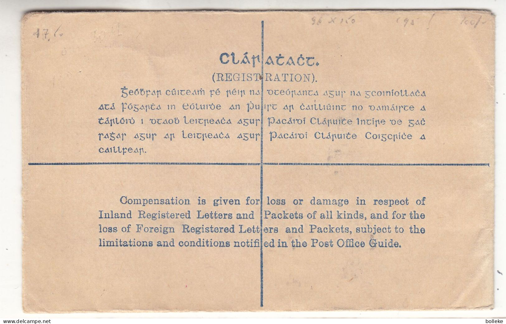 Irlande - Lettre De 1931 - Entier Postal - Expédié Vers Anvers - Mesure 96 X 150 - Valeur 95 €  ! - Brieven En Documenten