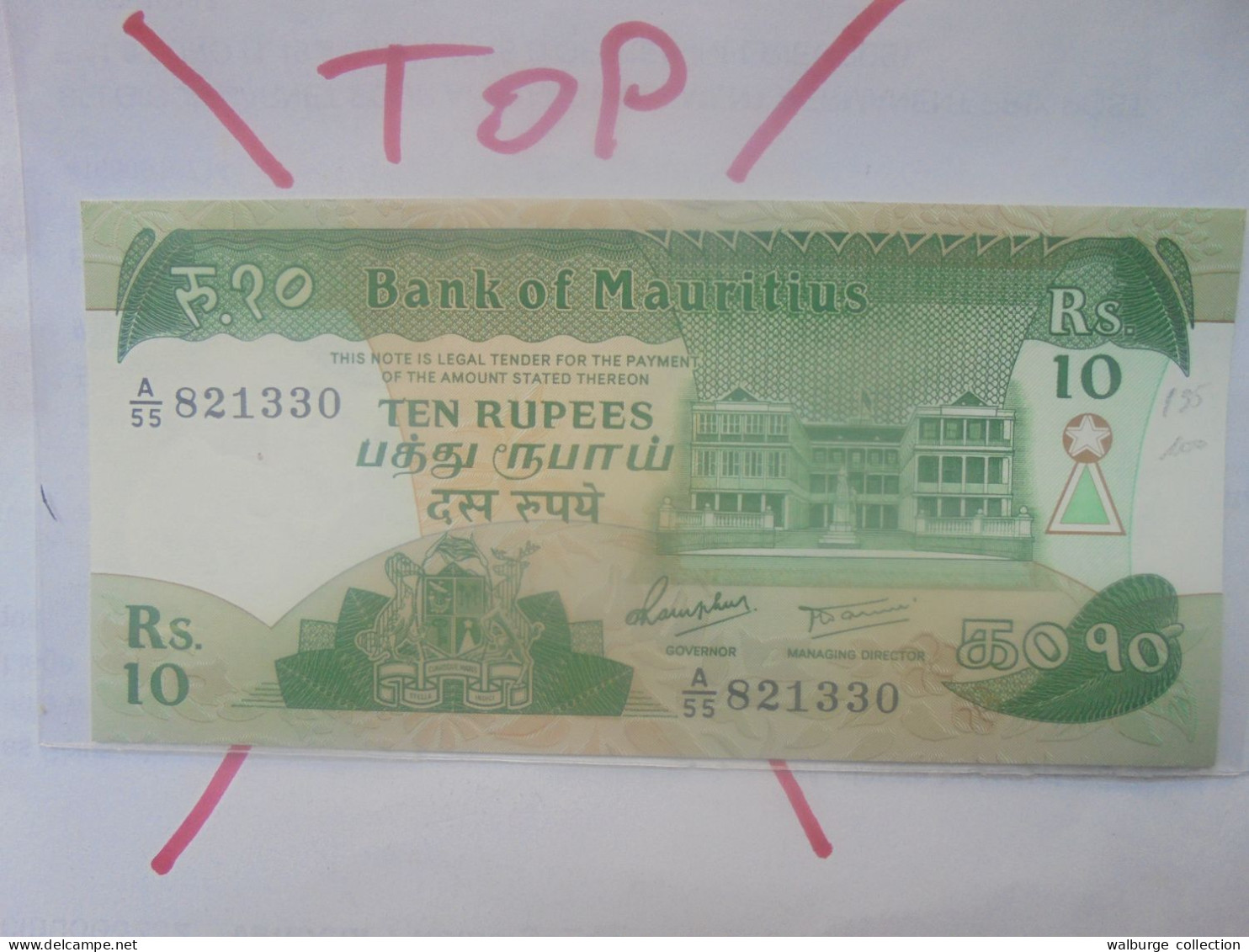 MAURITIUS 10 RUPEES 1985 Neuf (B.30) - Mauritius