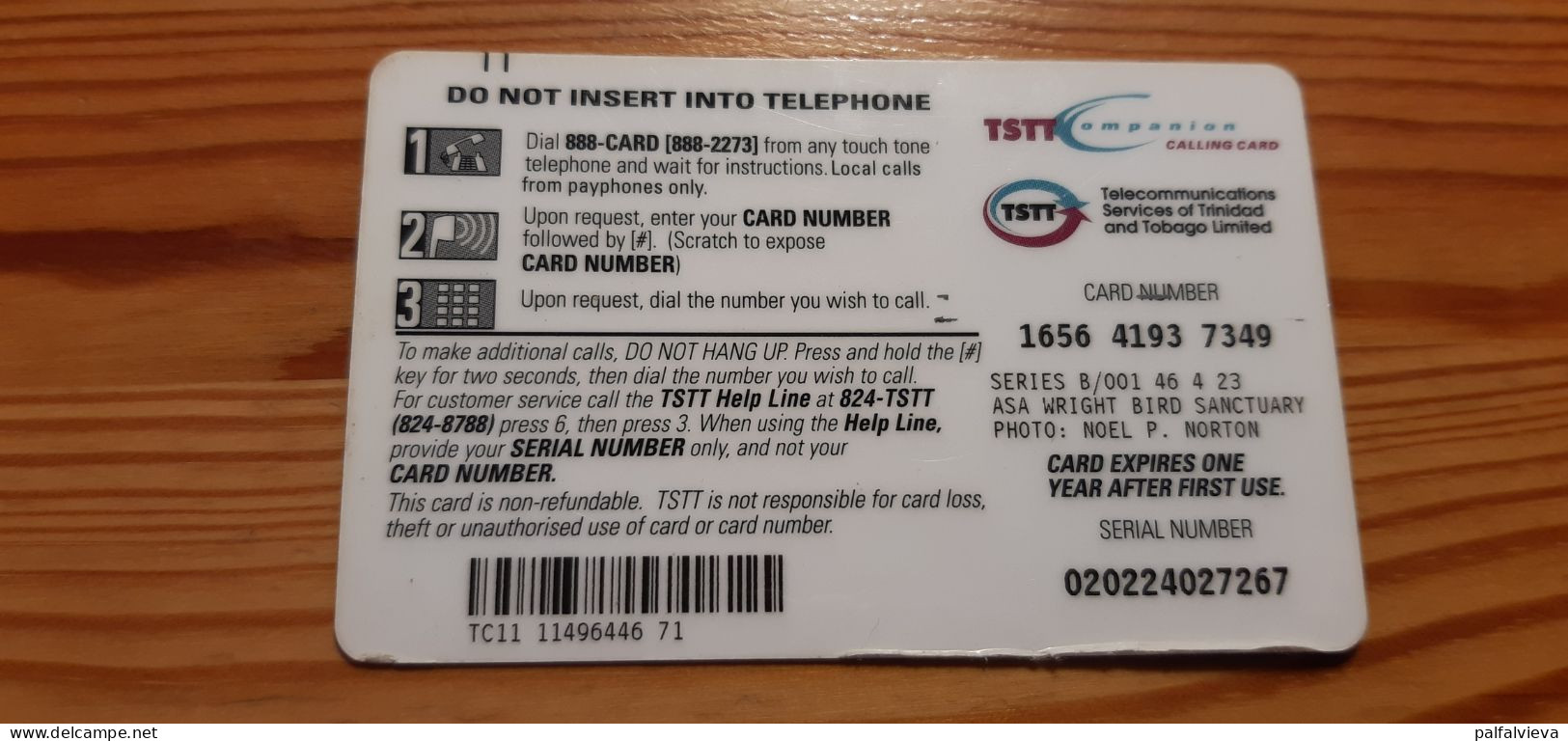 Prepaid Phonecard Trinidad &Tobago, TSTT - Bird - Trinidad En Tobago