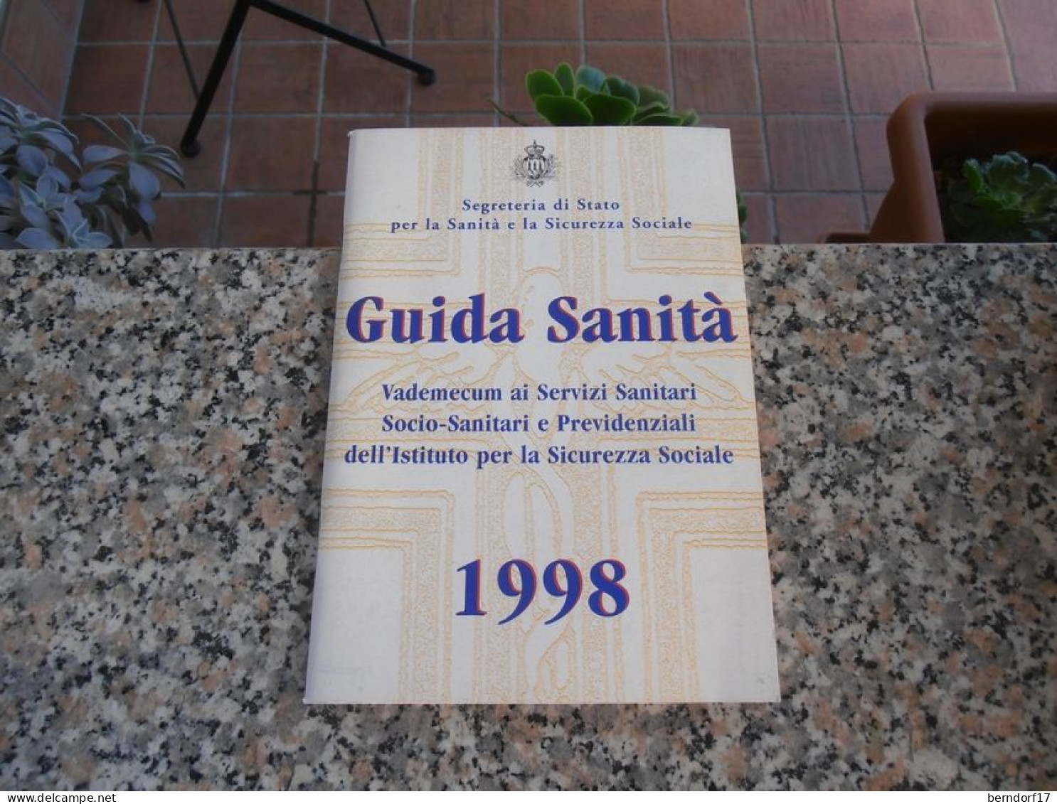 SAN MARINO - Guida Sanità 1998 - Medicina, Psicologia