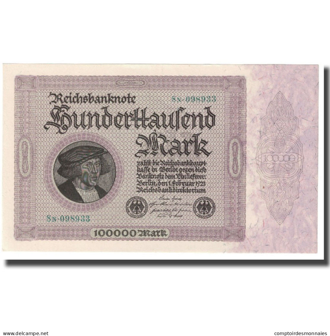 Billet, Allemagne, 100,000 Mark, 1923, 1923-02-01, KM:83a, NEUF - 100.000 Mark