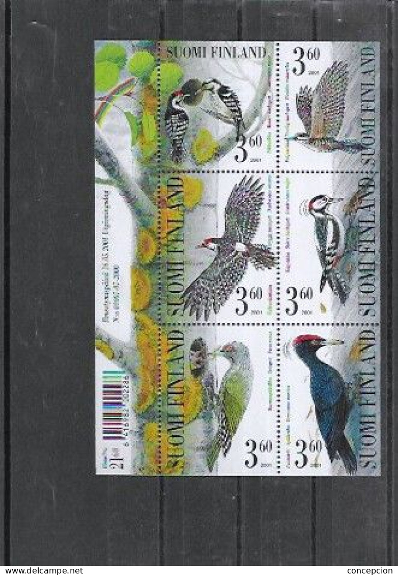 FINLANDIA  Nº  1536 AL 1541 - Piciformes (pájaros Carpinteros)