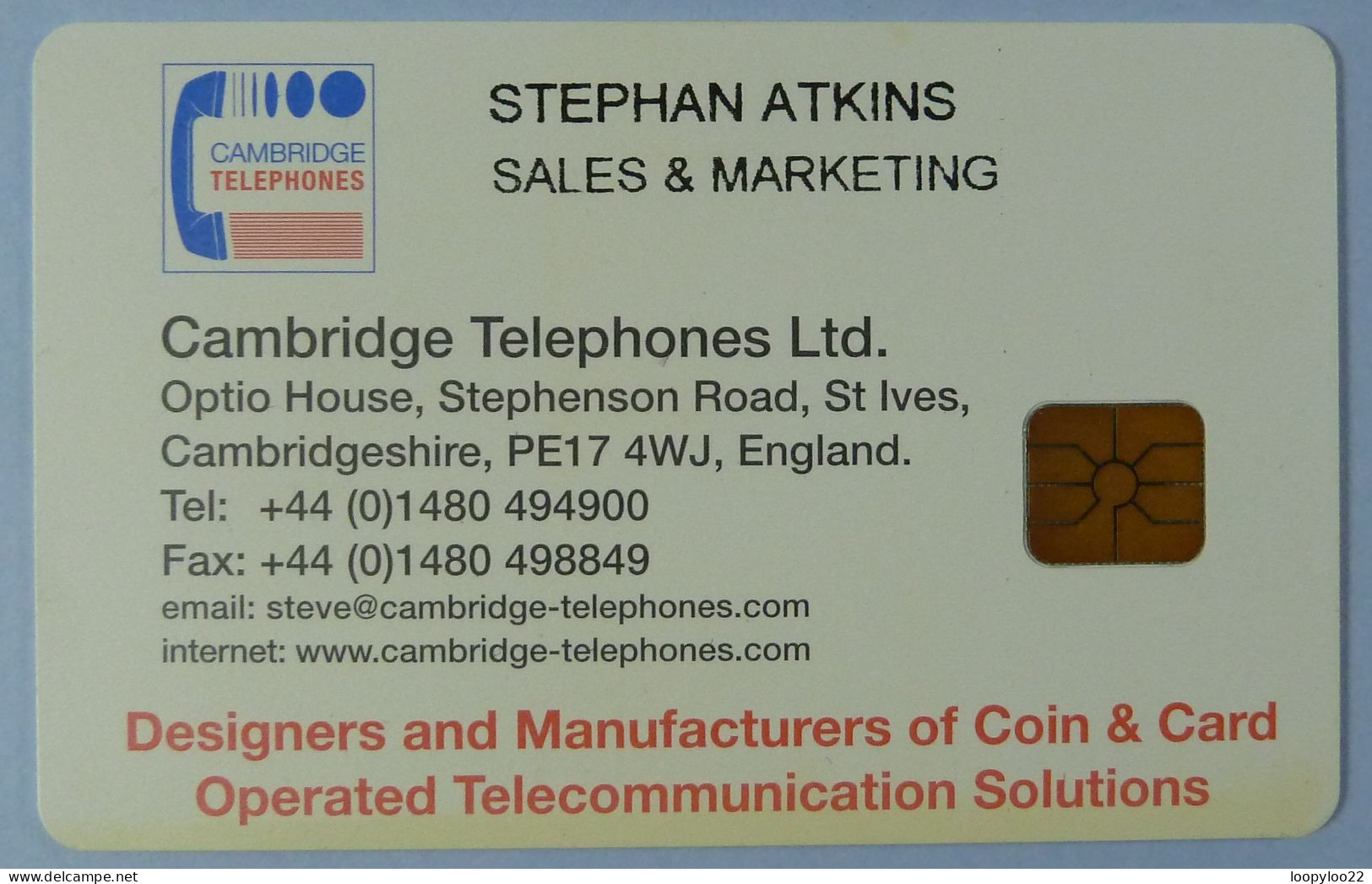 UK - Great Britain - Chip - TEST - Sales & Marketing - Cambridge Telephones - CAB001 - 1500ex - R - [ 8] Ediciones De Empresas