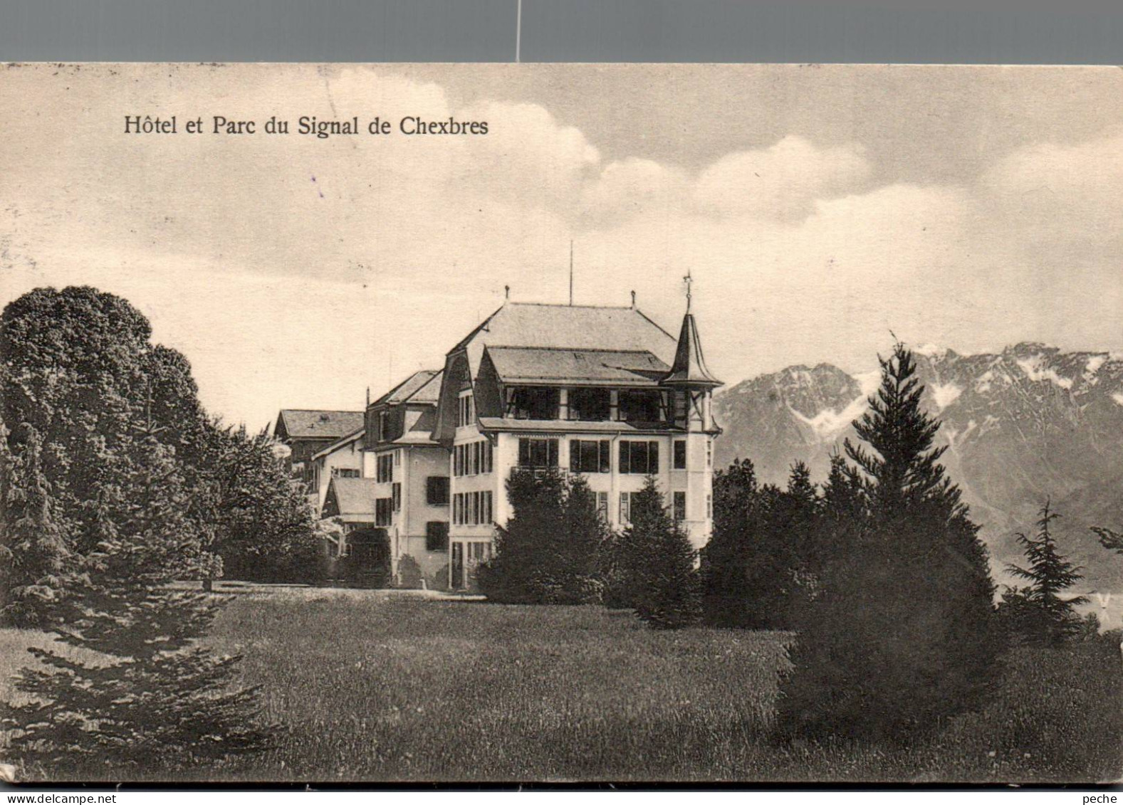 N°111974 -cpa Hôtel Et Parc Du Signal De Chexbres- - Chexbres