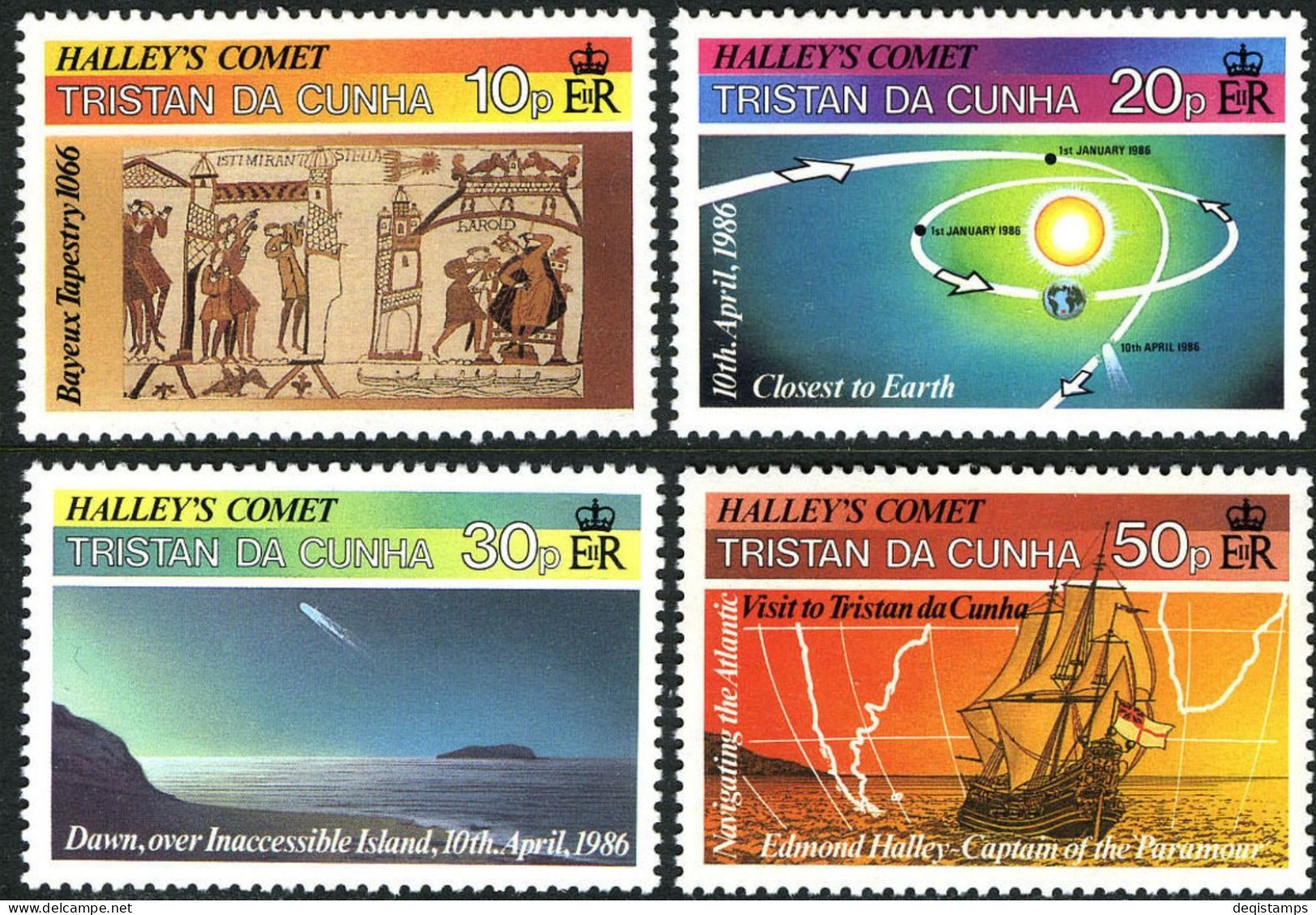 Tristan Da Cunha 1986  Space Halley's Comet Set  MNH** - Amérique Du Nord